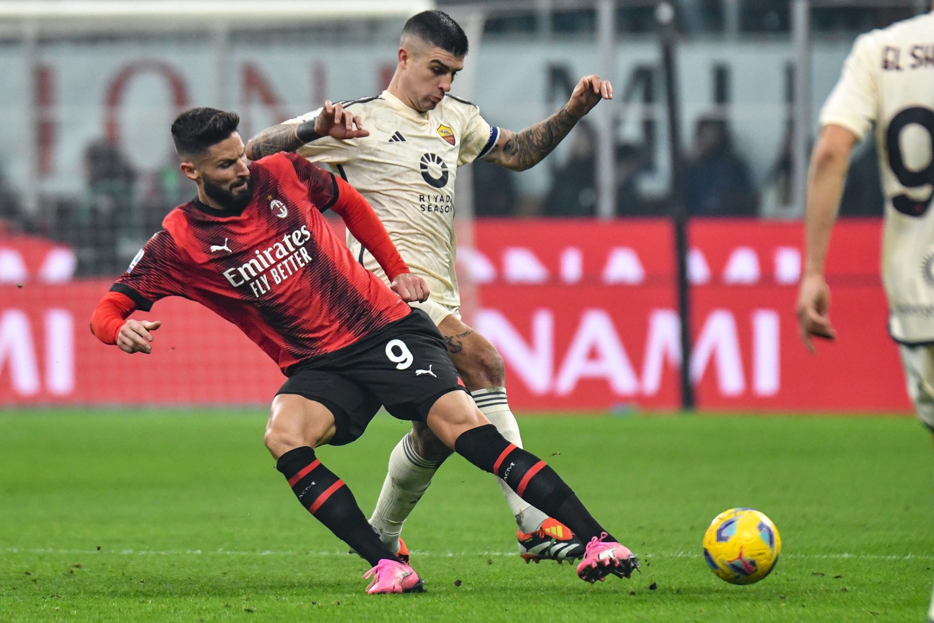 Giroud, Mancini, Roma-Milan
