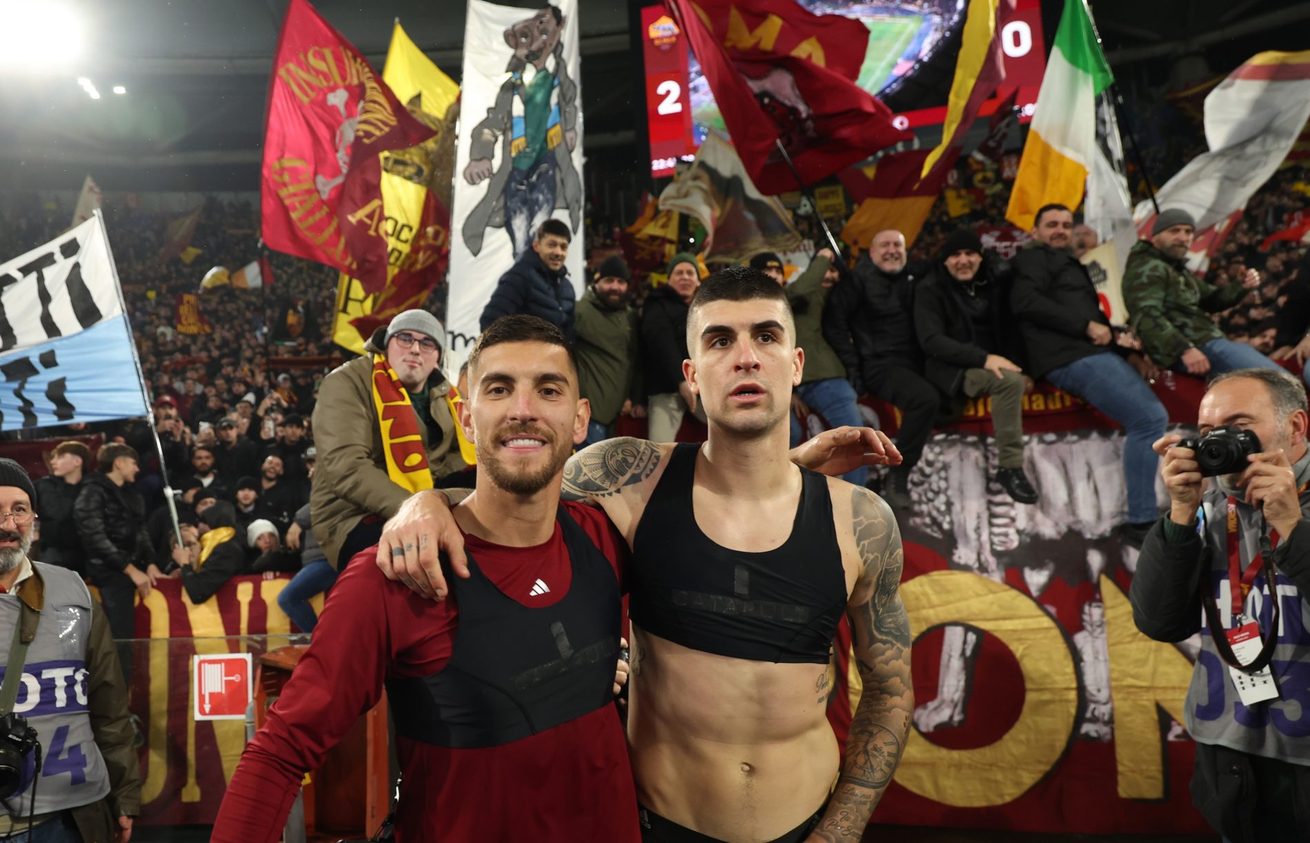 Pellegrini, Mancini, Roma-Lazio