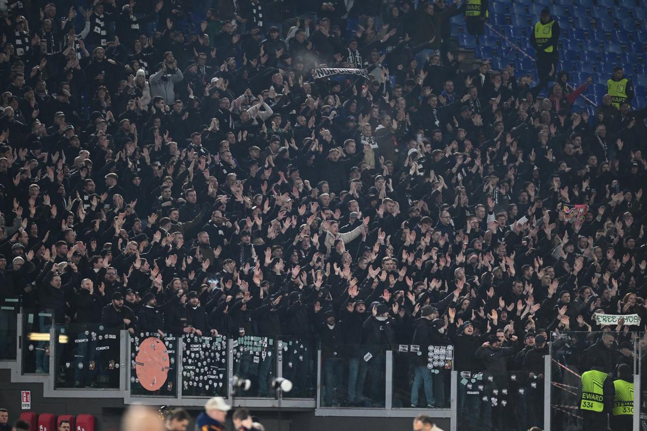 Tifosi Eintracht all'Olimpico, Roma-Eintracht