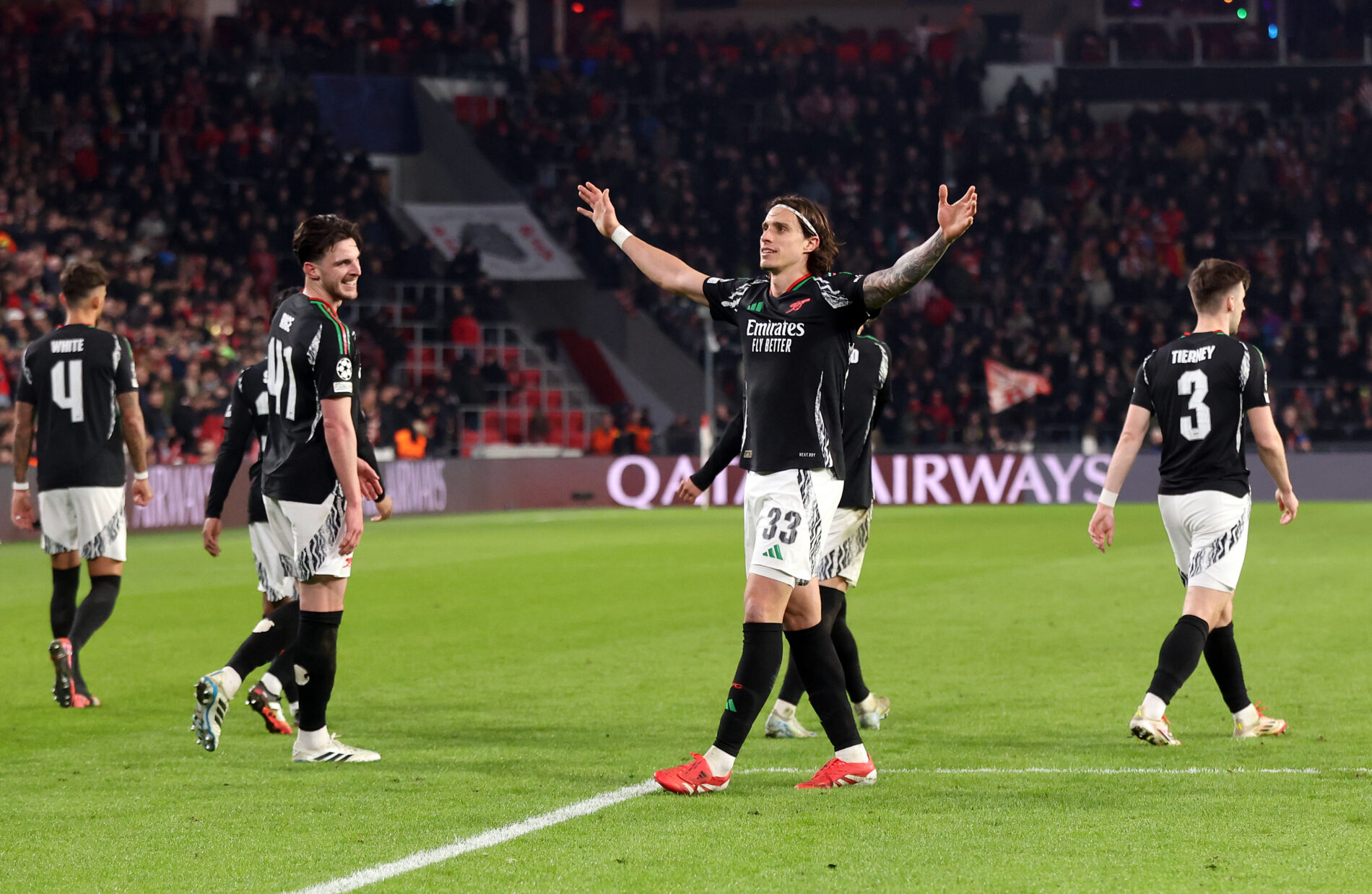 Calafiori, PSV-Arsenal, Champions League