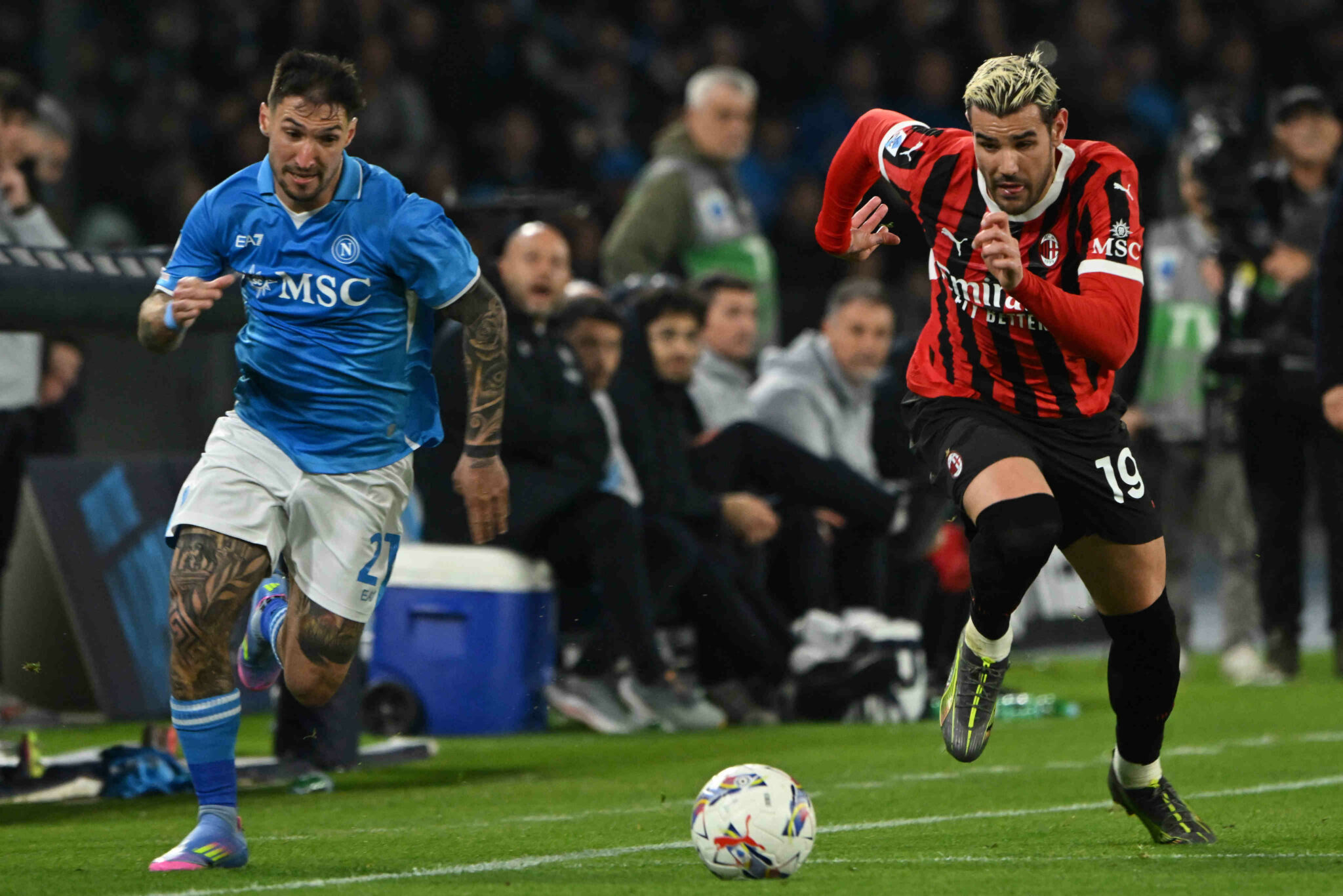 Napoli-Milan, Politano, Theo Hernandez
