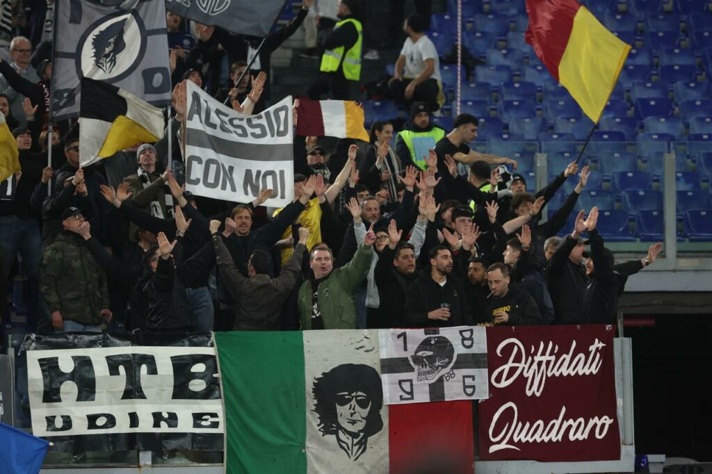 Udinese fans at the Olimpico, Lazio-Udinese