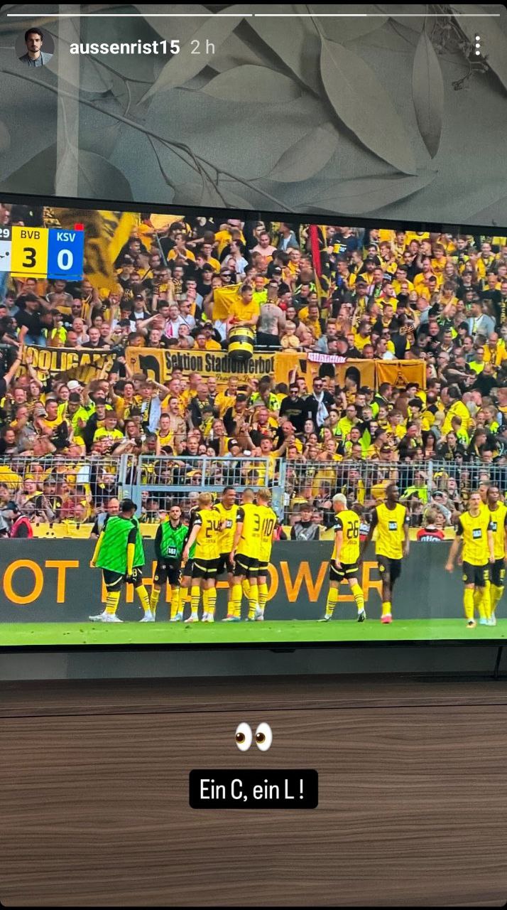 Storia di Hummels su Instagram