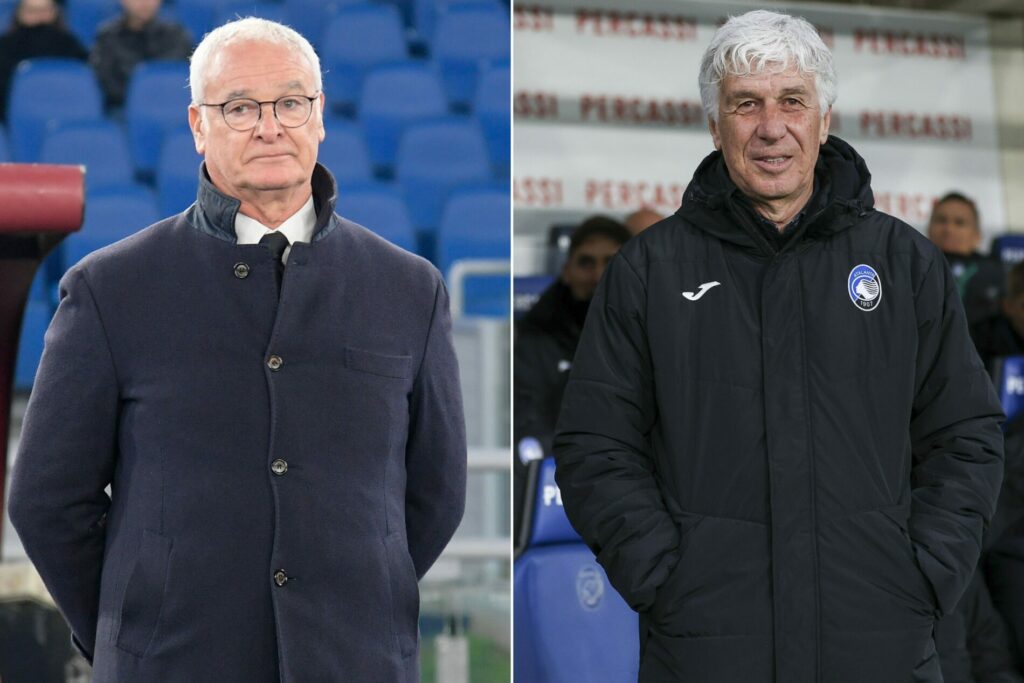 Ranieri, Gasperini, Atalanta-Roma