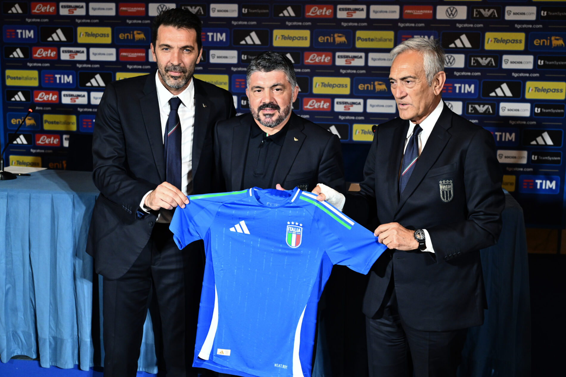 Buffon, Gattuso, Gravina