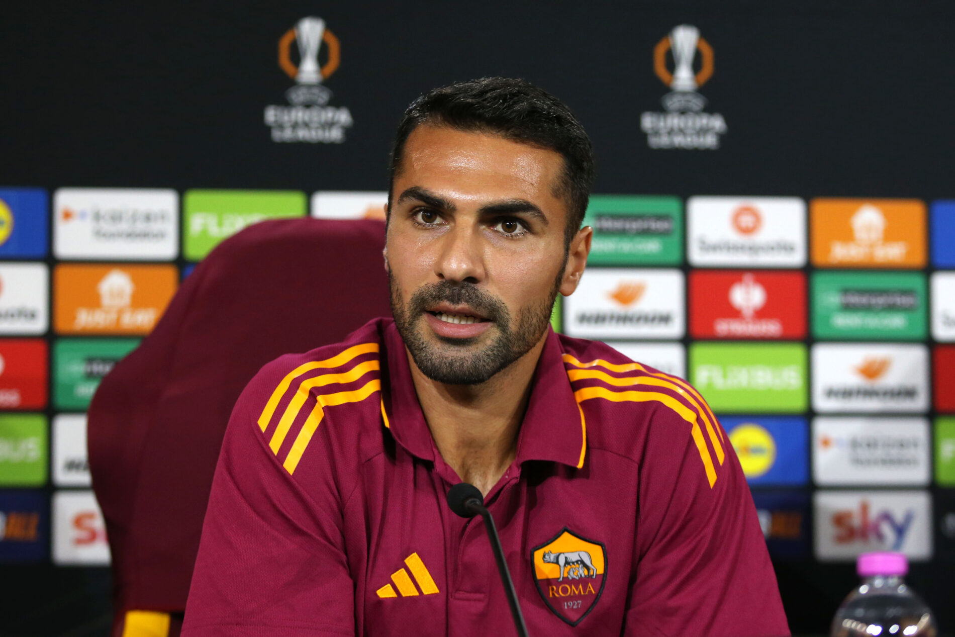 Conferenza stampa, Celik, Roma-Viktoria Plzen