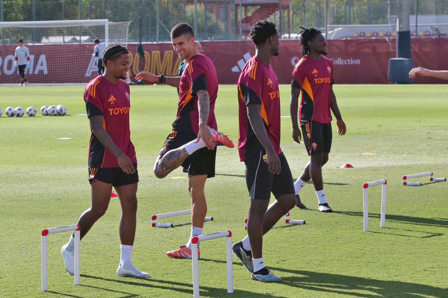 Trigoria, Mancini, Ndicka, allenamento