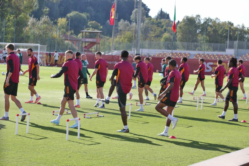 Roma, Trigoria, rifinitura, allenamento