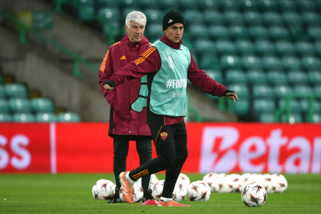 Europa League, rifinitura Celtic-Roma, Paulo Dybala, Gian Piero Gasperini, Malen