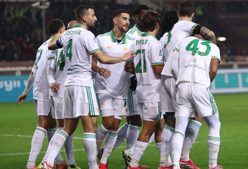 Serie A, Torino-Roma, esultanza Roma