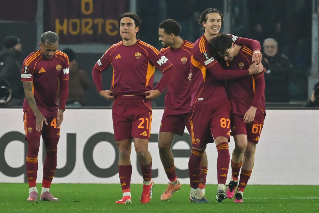 Europa League, Roma-Stoccarda: esultanza Roma