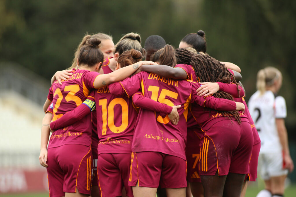 Roma-Milan, esultanza Roma