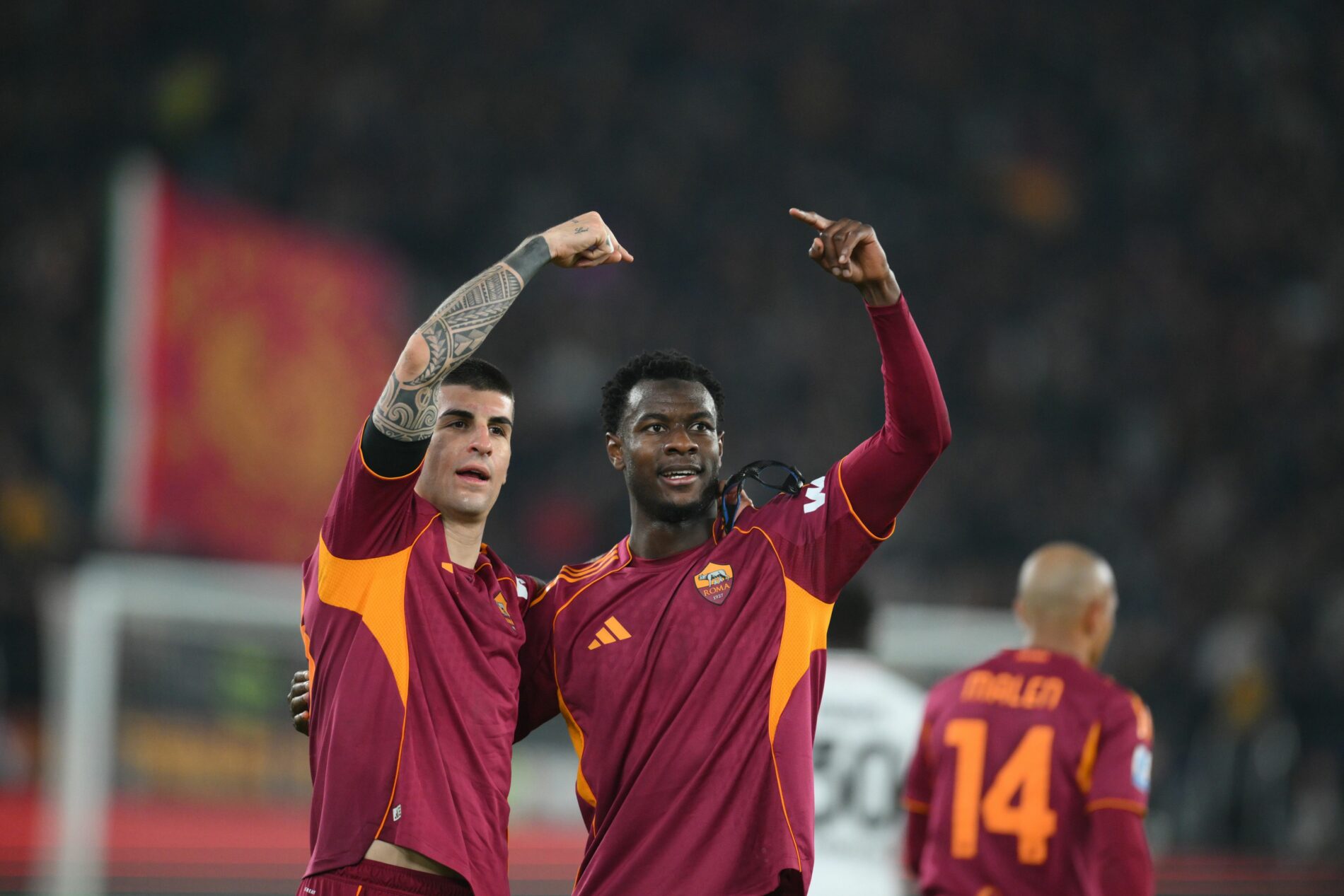 Evan Ndicka, Gianluca Mancini, Roma-Cremonense