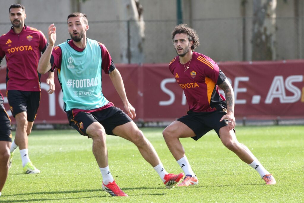 Trigoria, allenamento Roma: Hermoso