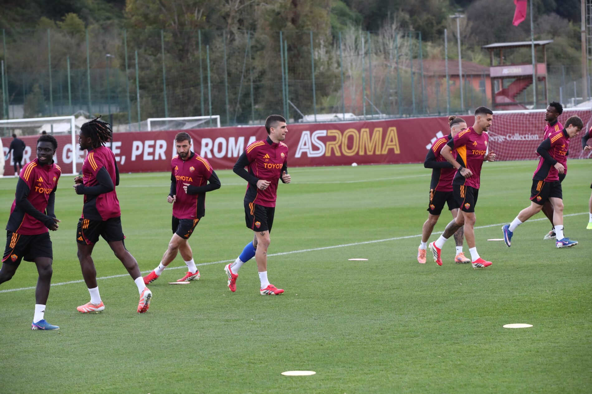 Europa League, Roma-Bologna: allenamento rifinitura Trigoria