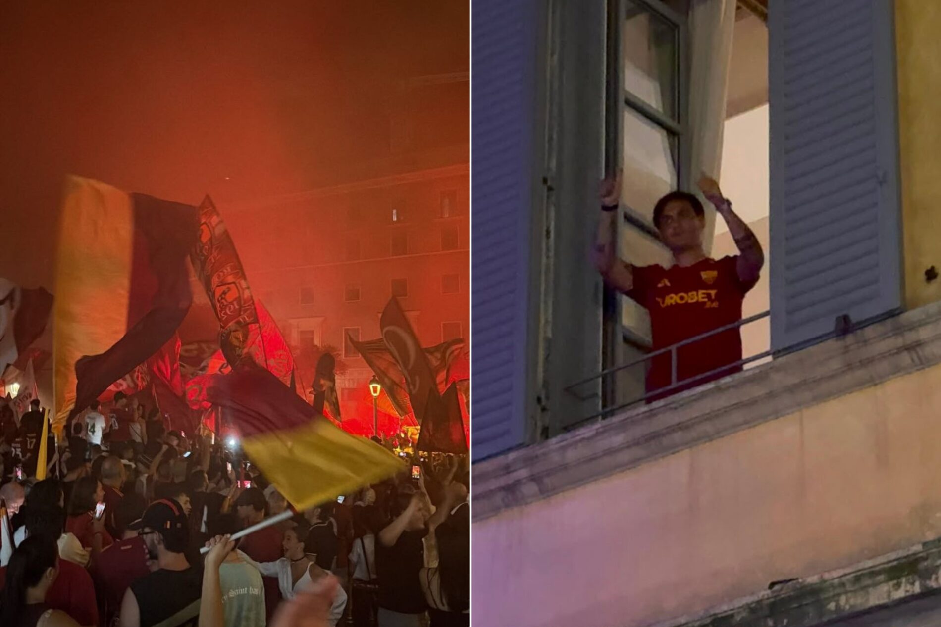 Collage: Festa Roma, Dybala