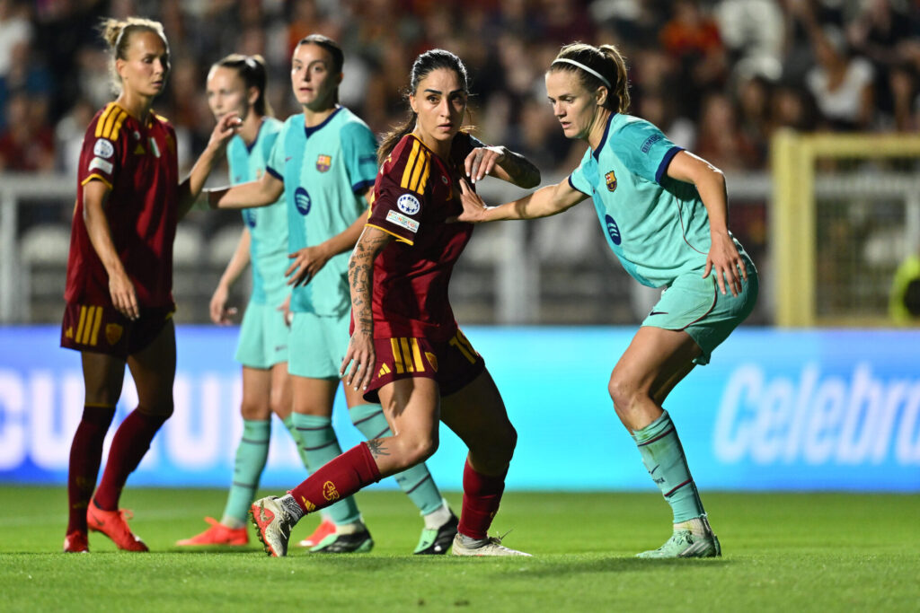 Women's Champions League Women: Martina Piemonte, Irene Paredes. Roma-Barcellona