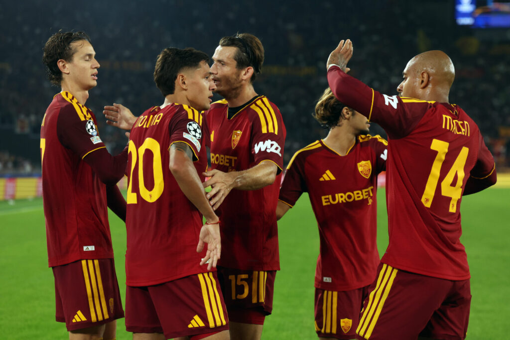 Esultanza Roma, Roma-Slovan, Champions League