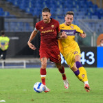 Photo LiveMedia/Fabrizio Corradetti
Rome, Italy, August 22, 2021, Italian football Serie A match
AS Roma vs ACF Fiorentina
Image shows:
Lorenzo Pellegrini of AS Roma and Gaetano Castrovilli of ACF Fiorentina seen in action during the Italian Football Championship League A 2021/2022 match between AS Roma vs ACF Fiorentina at the Olimpic Stadium in Rome.
LiveMedia - World Copyright